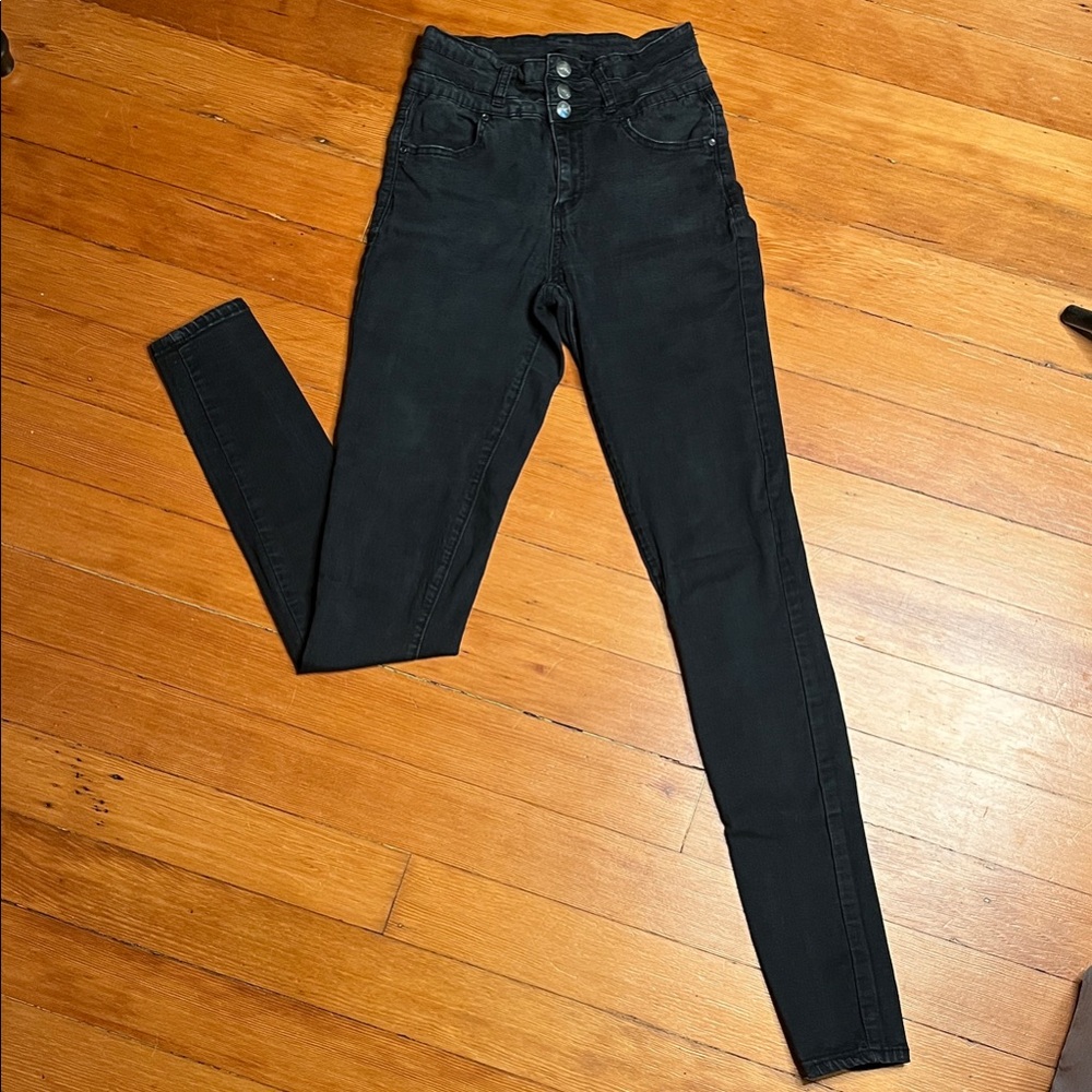 High Rise Black Jeans